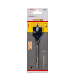 Broca Plana  32mm  1-1/4"SELF CUT Bosch