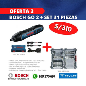 OFERTA 3: BOSCH GO 2 + SET 31 PIEZAS